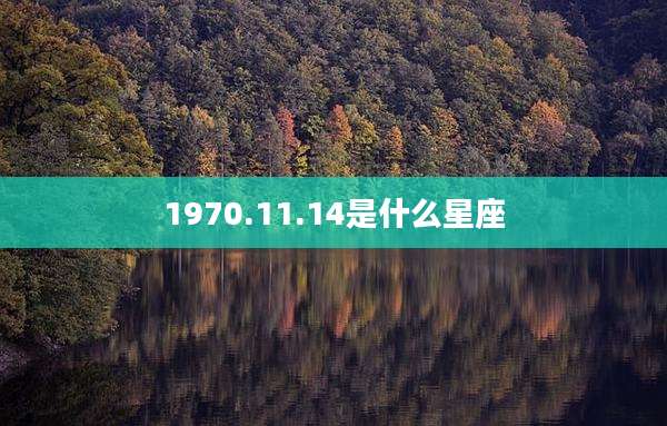 1970.11.14是什么星座