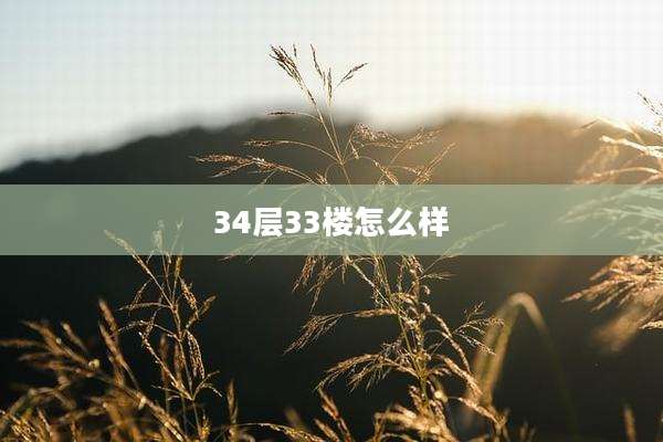 34层33楼怎么样