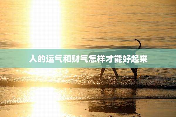 人的运气和财气怎样才能好起来