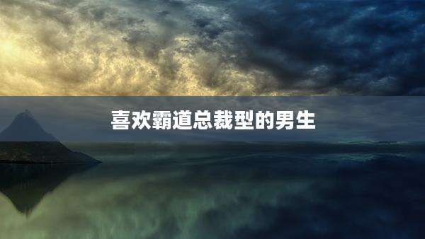 喜欢霸道总裁型的男生