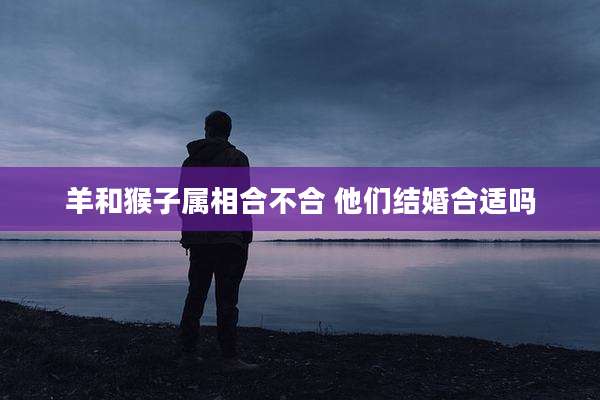 羊和猴子属相合不合 他们结婚合适吗