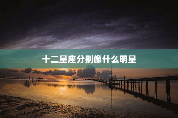 十二星座分别像什么明星