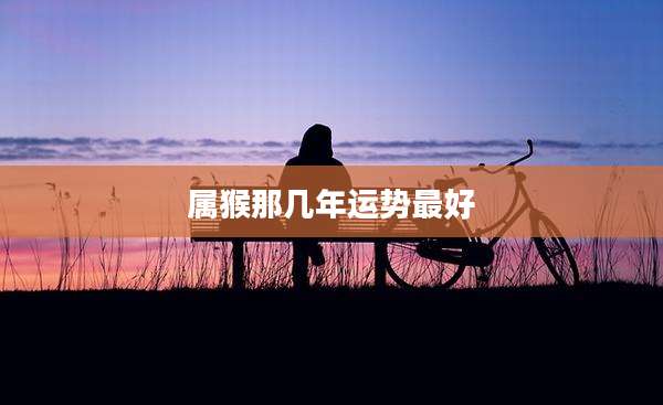 属猴那几年运势最好