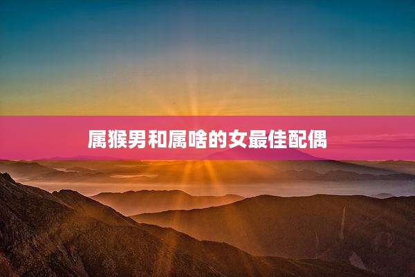 属猴男和属啥的女最佳配偶