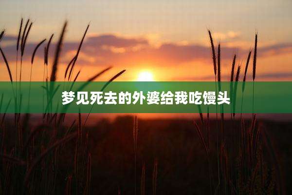 梦见死去的外婆给我吃馒头