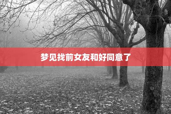 梦见找前女友和好同意了