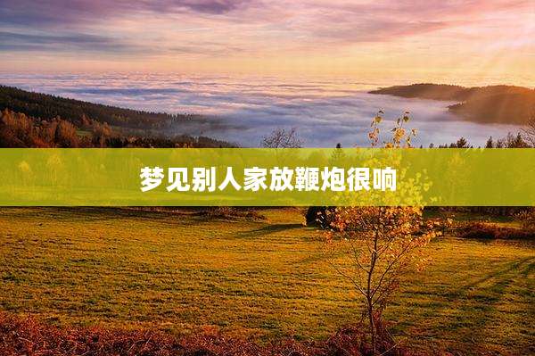 梦见别人家放鞭炮很响