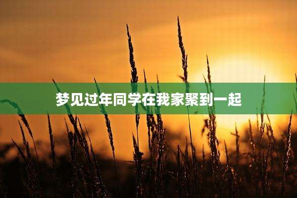 梦见过年同学在我家聚到一起