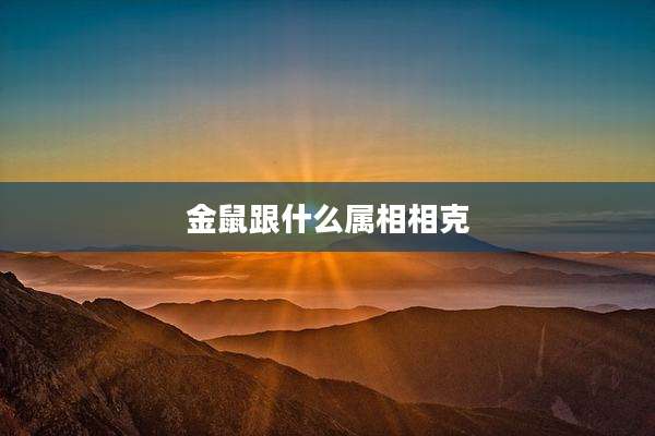 金鼠跟什么属相相克