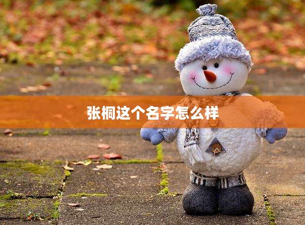 张桐这个名字怎么样