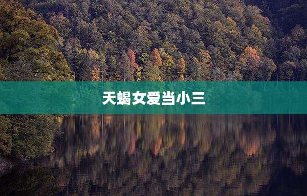天蝎女爱当小三