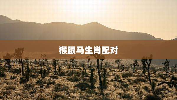 猴跟马生肖配对