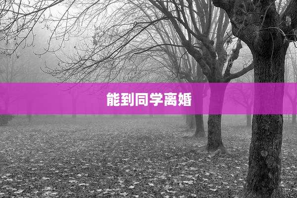 能到同学离婚