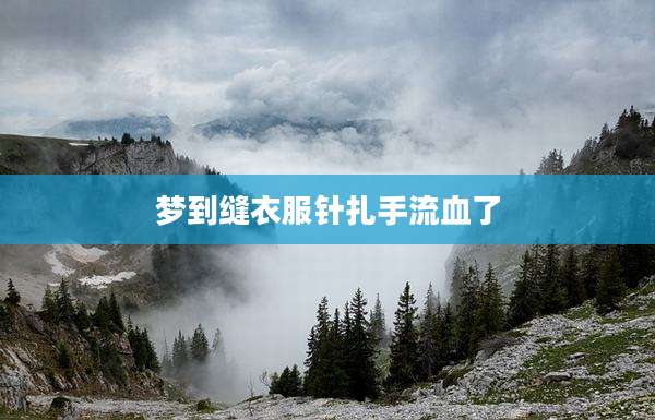 梦到缝衣服针扎手流血了