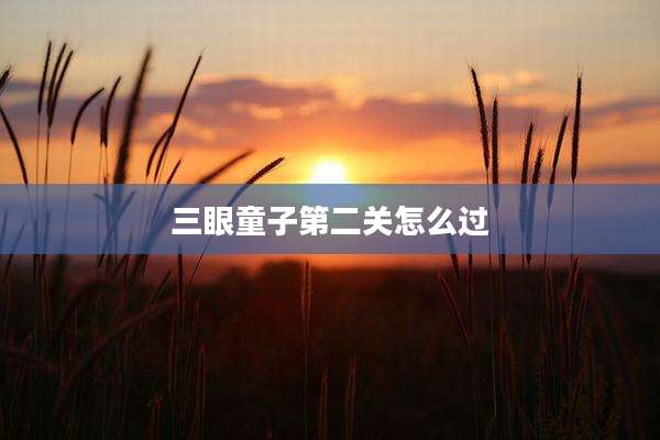 三眼童子第二关怎么过