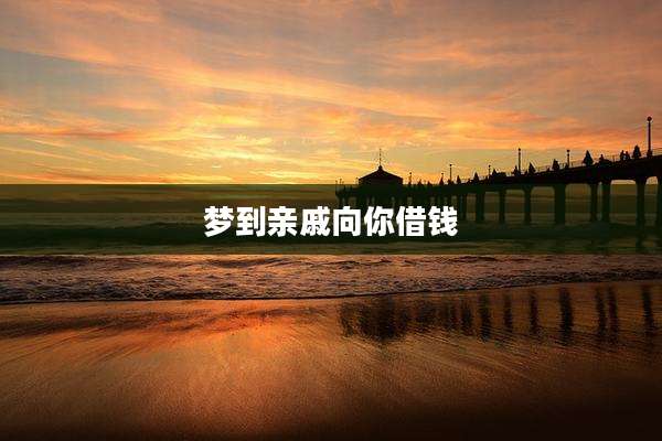 梦到亲戚向你借钱