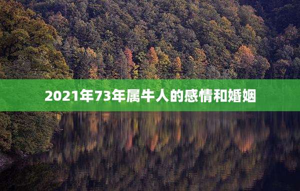 2021年73年属牛人的感情和婚姻