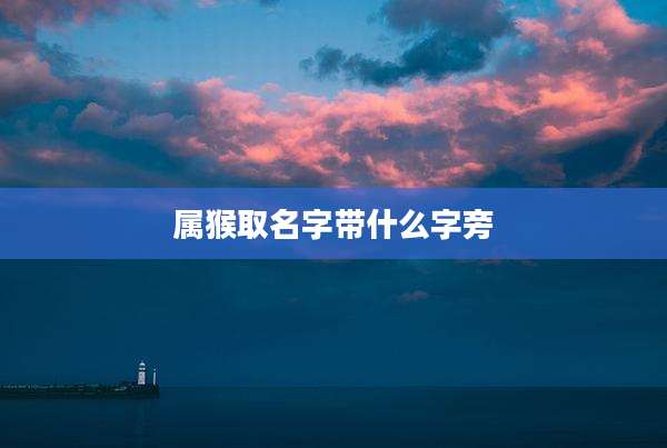 属猴取名字带什么字旁