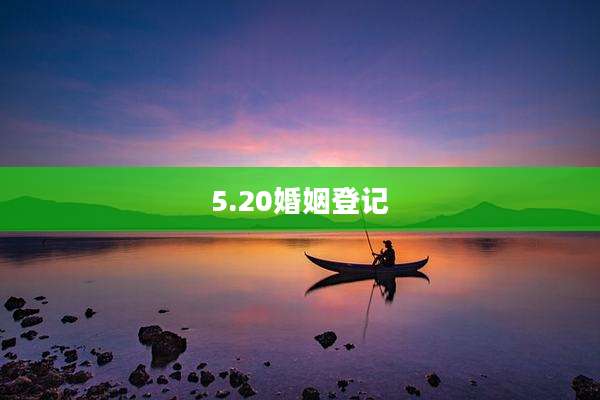 5.20婚姻登记
