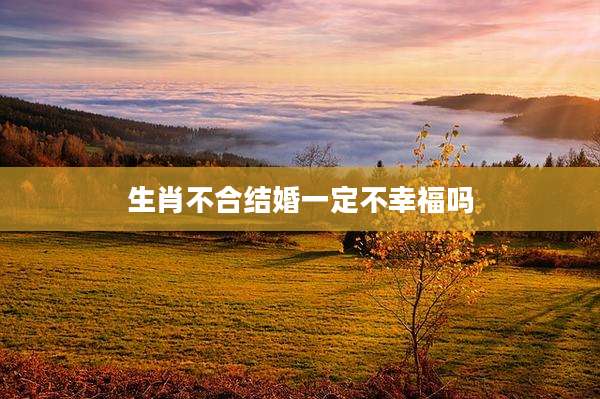 生肖不合结婚一定不幸福吗