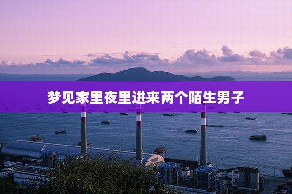 梦见家里夜里进来两个陌生男子