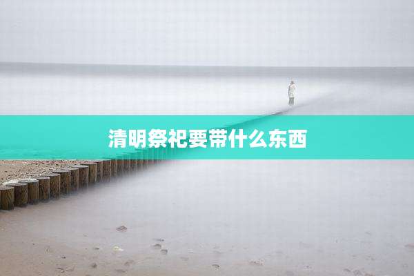 清明祭祀要带什么东西