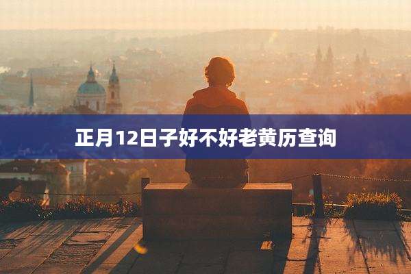 正月12日子好不好老黄历查询