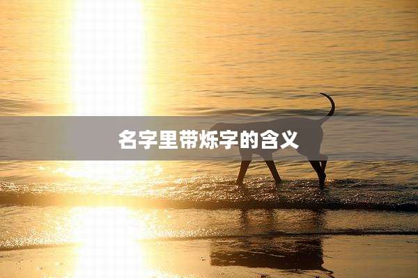 名字里带烁字的含义