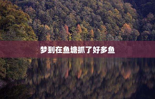 梦到在鱼塘抓了好多鱼