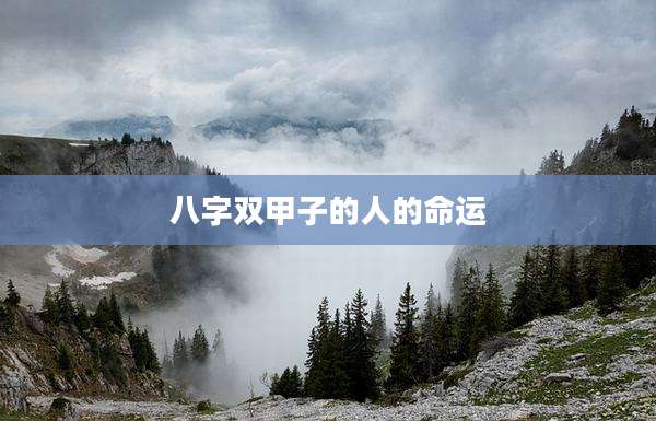 八字双甲子的人的命运