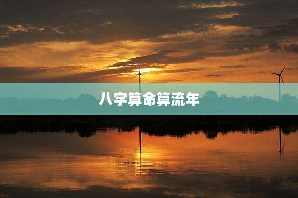 八字算命算流年