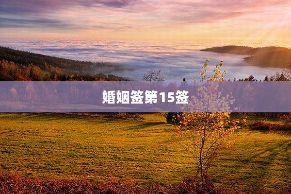 婚姻签第15签