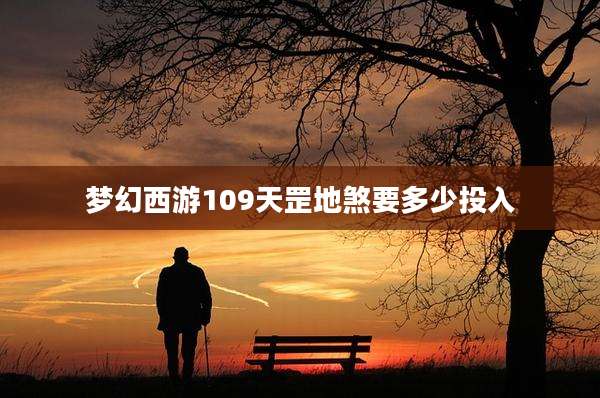 梦幻西游109天罡地煞要多少投入