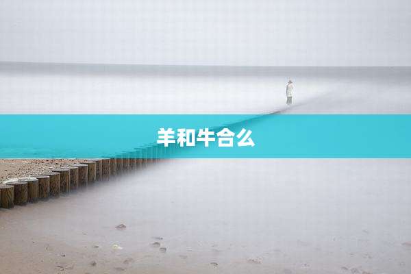 羊和牛合么
