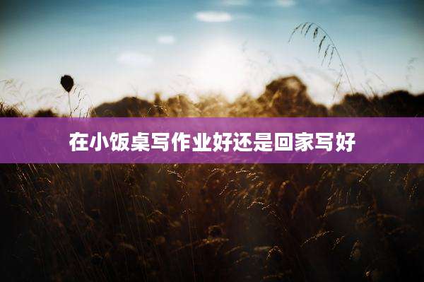 在小饭桌写作业好还是回家写好