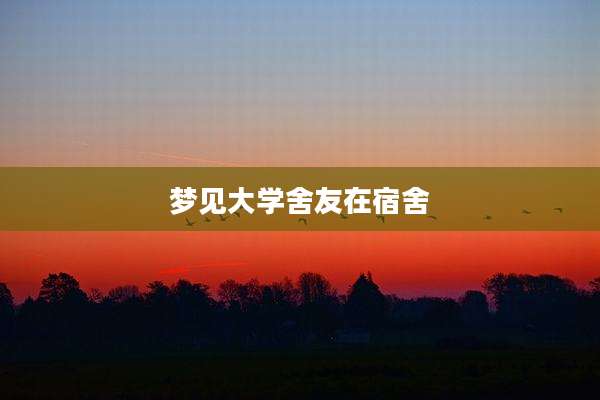 梦见大学舍友在宿舍
