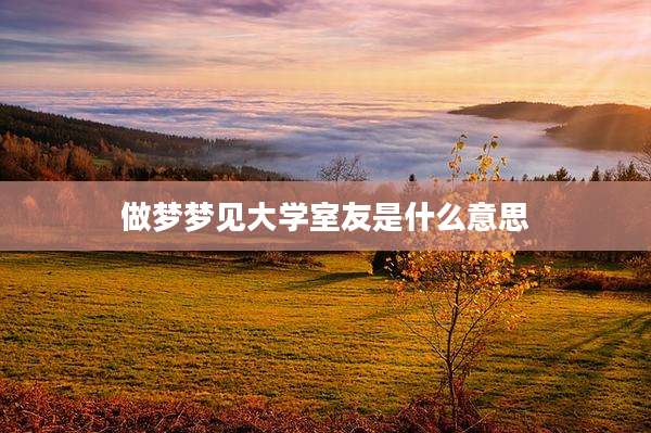 做梦梦见大学室友是什么意思