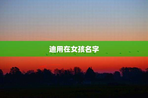 迪用在女孩名字