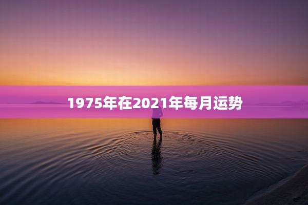1975年在2021年每月运势