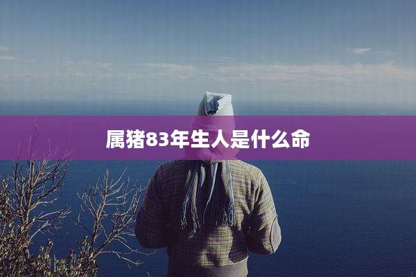 属猪83年生人是什么命
