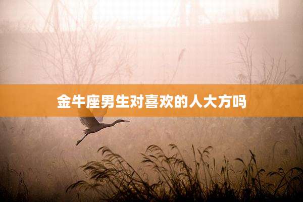 金牛座男生对喜欢的人大方吗