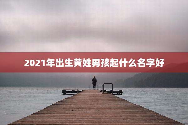 2021年出生黄姓男孩起什么名字好