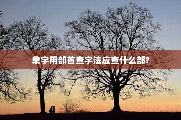 鼎字用部首查字法应查什么部?