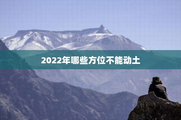 2022年哪些方位不能动土