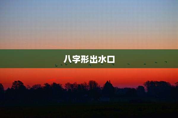 八字形出水口