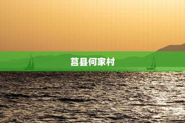 莒县何家村