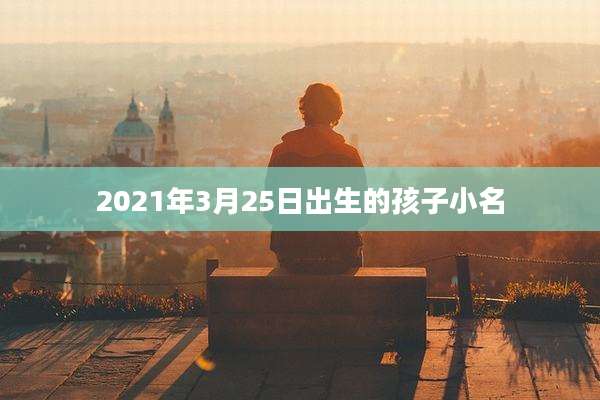 2021年3月25日出生的孩子小名