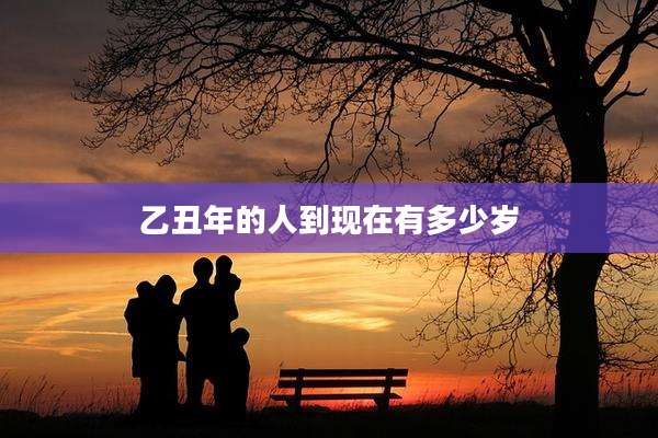 乙丑年的人到现在有多少岁