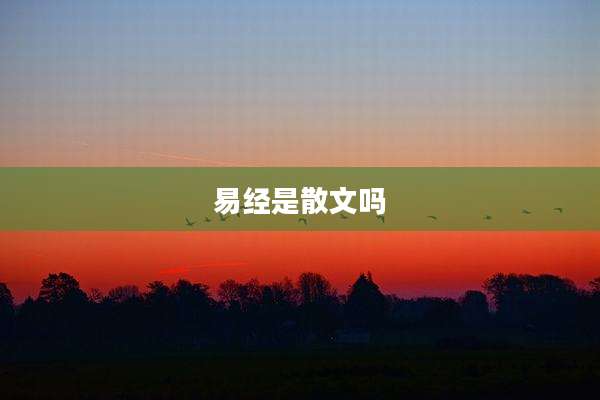 易经是散文吗
