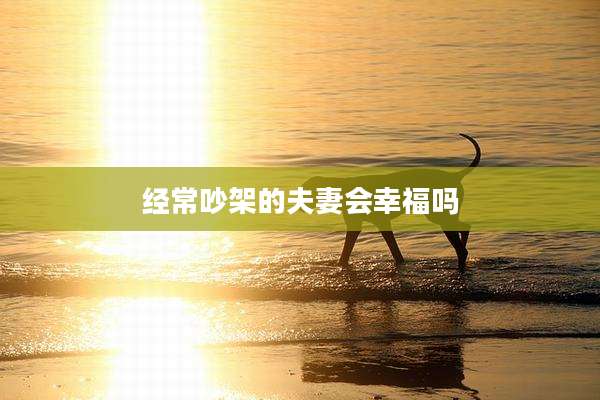 经常吵架的夫妻会幸福吗